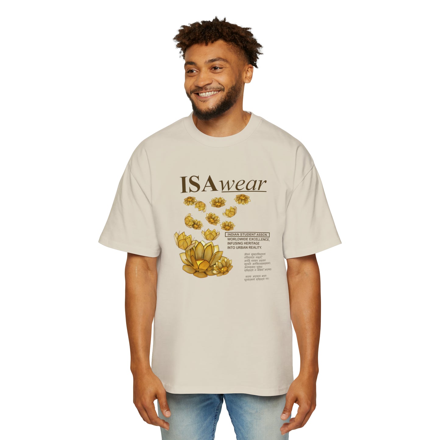 LOTUS SCRIPT OVERSIZED SHIRT